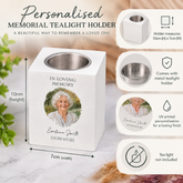 Memorial Wooden Tea Light Holder Bereavement Sympathy Gift With Photo Tea Light Holder ukgiftstoreonline
