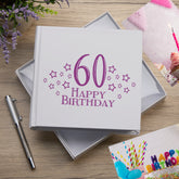 60th Birthday White Photo Album Gift For Her 50 x 6" x 4" Photos