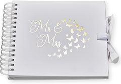 Mr and Mrs Wedding White Scrapbook Guest Book Wholesale Trade Pack of 10