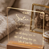 Personalised Sister Sentiment LED Night Lamp Keepsake Gift LED Lights ukgiftstoreonline