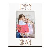 I Heart My Gran Engraved White Wooden Portrait Picture Photo Frame Family Photo frame ukgiftstoreonline
