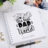 Personalised Best Dad in The World Scrapbook Photo Album Keepsake Memory Book