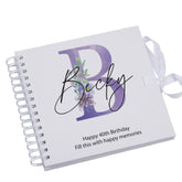 Personalised Any Name Monogram Sentiment Scrapbook Photo Album Guest Book
