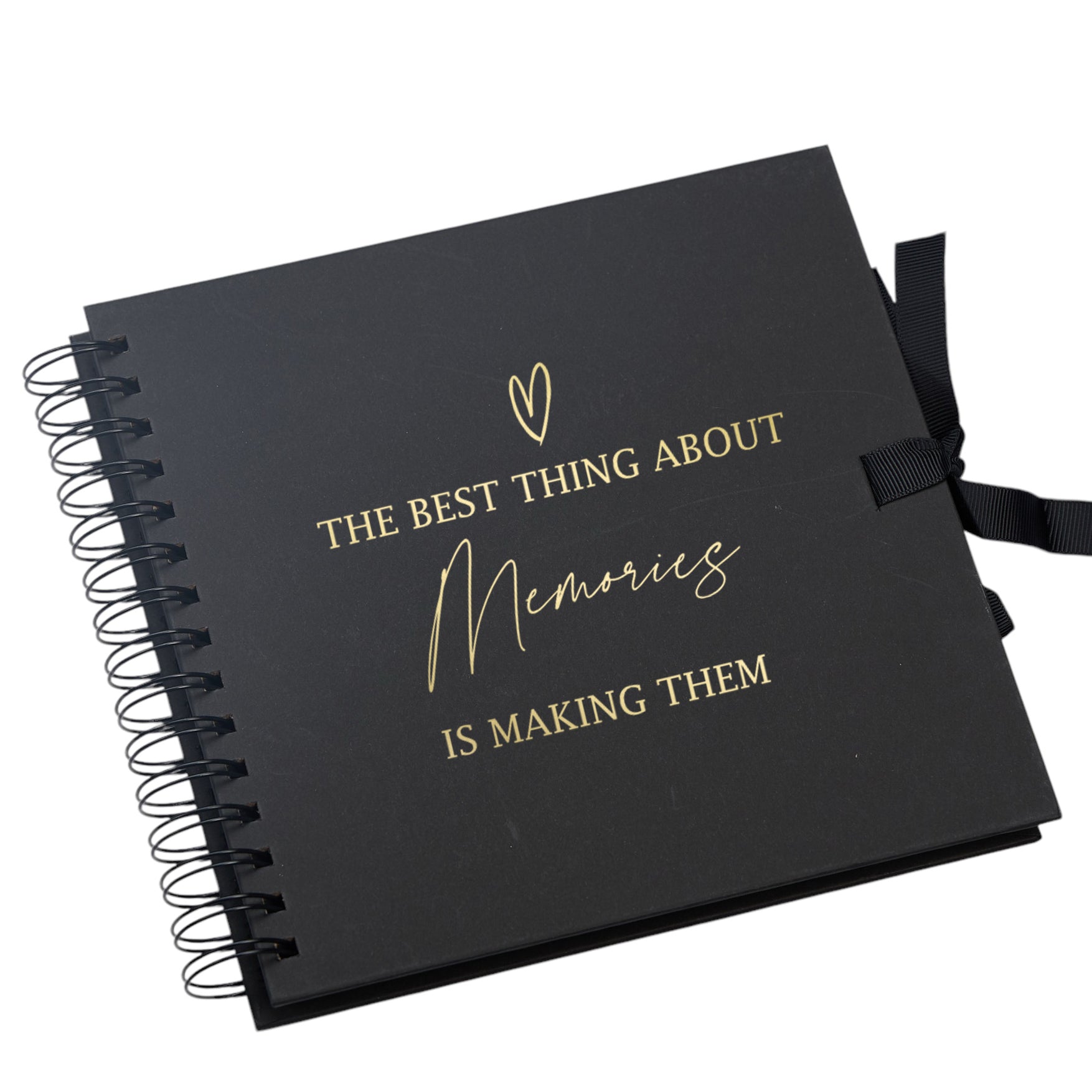 The Best Thing About Memories Black Scrapbook Or Photo Album with Gold Script Memories Photo Album ukgiftstoreonline