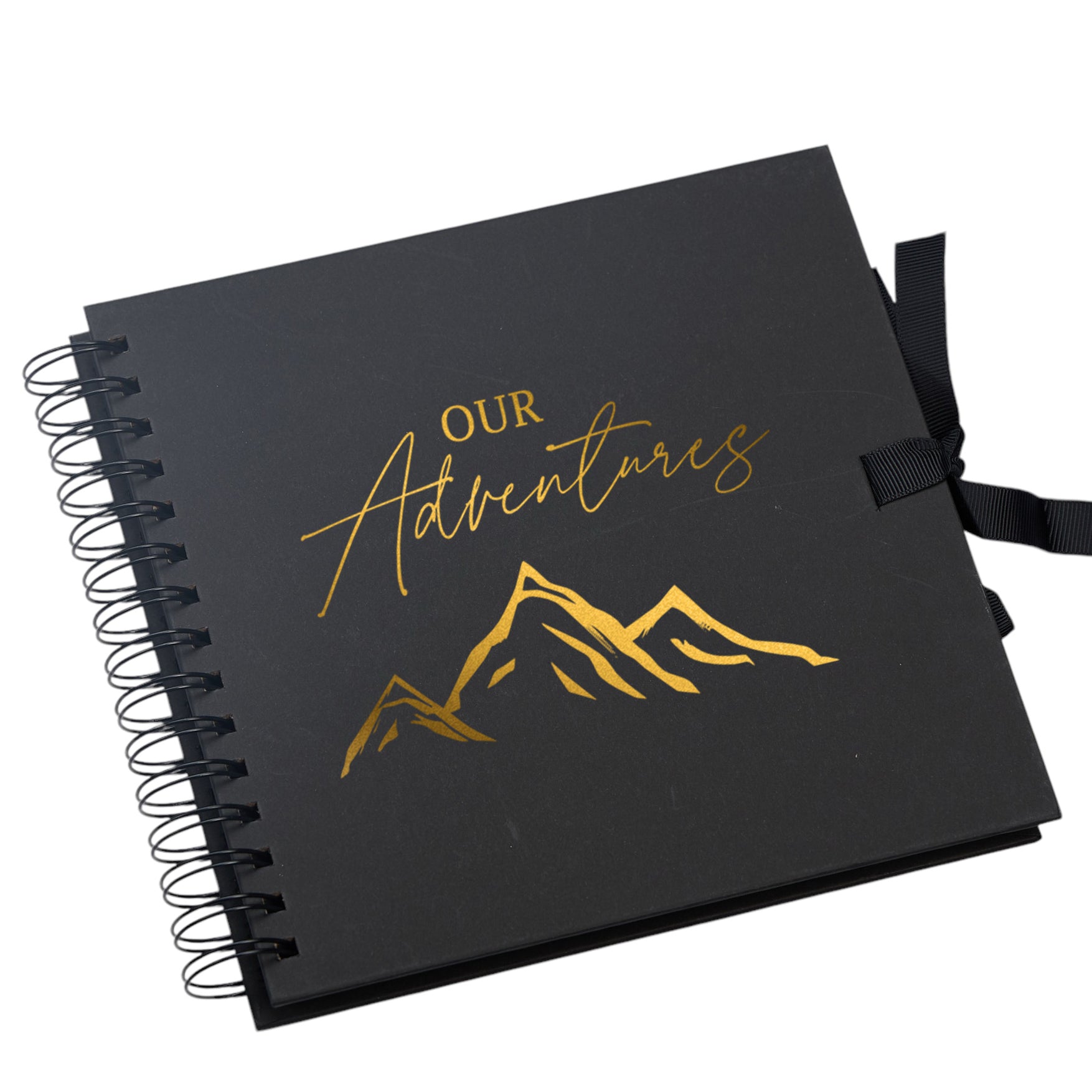 Our Adventures Black Scrapbook, Guest Book Or Photo Album with Gold Script Adventures Photo Album ukgiftstoreonline