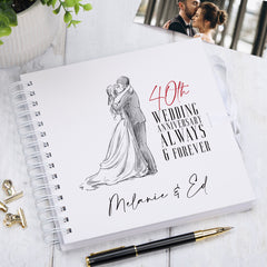 Personalised 40th Anniversary Gift Scrapbook Photo Album Guest Book Memory Keepsake