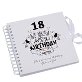 Personalised Any Age Happy Birthday Scrapbook Photo Album Or Guest Book 18th, 21st, 30th, 40th, 50th, 60th