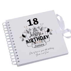 Personalised Any Age Happy Birthday Scrapbook Photo Album Or Guest Book 18th, 21st, 30th, 40th, 50th, 60th