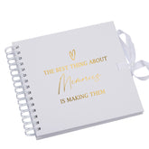 The Best Thing About Memories White Scrapbook Or Photo Album with Gold Script