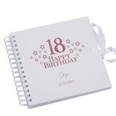 Personalised Any Age Birthday Scrapbook Photo Album Guest Book Star Design 18th, 21st, 30th, 40th, 50th, 60th