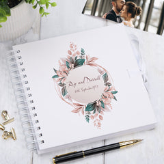 Personalised Wedding Wreath Design Scrapbook Photo Album Guest Book