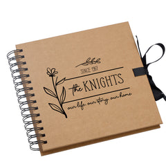 Personalised Our Story Our Life Family Sentiment Brown Scrapbook
