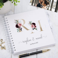 personalised Initials Wedding Scrapbook Photo Album Guest Book