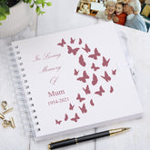 Personalised Mum In Loving Memory Butterflies Design Scrapbook Photo Album Guest Book