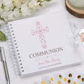 Personalised Communion Ornate Cross Design Scrapbook Photo Album