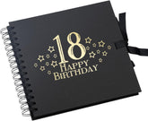 Wholesale Trade Pack of 10 - 18th Birthday Scrapbooks Birthday Photo Album ukgiftstoreonline Black