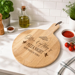 Personalised Pizza Board | Large Wooden Paddle, Couples Gift UK. ukgiftstoreonline