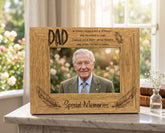 Dad Special Memories Remembrance Photo Frame Gift Oak Wood Finish Daddy Photo Frame ukgiftstoreonline