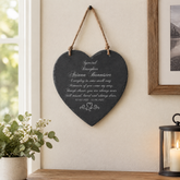 Personalised Daughter Memorial Remembrance Slate Plaque Heart Symbol Personalised Heart Gifts ukgiftstoreonline