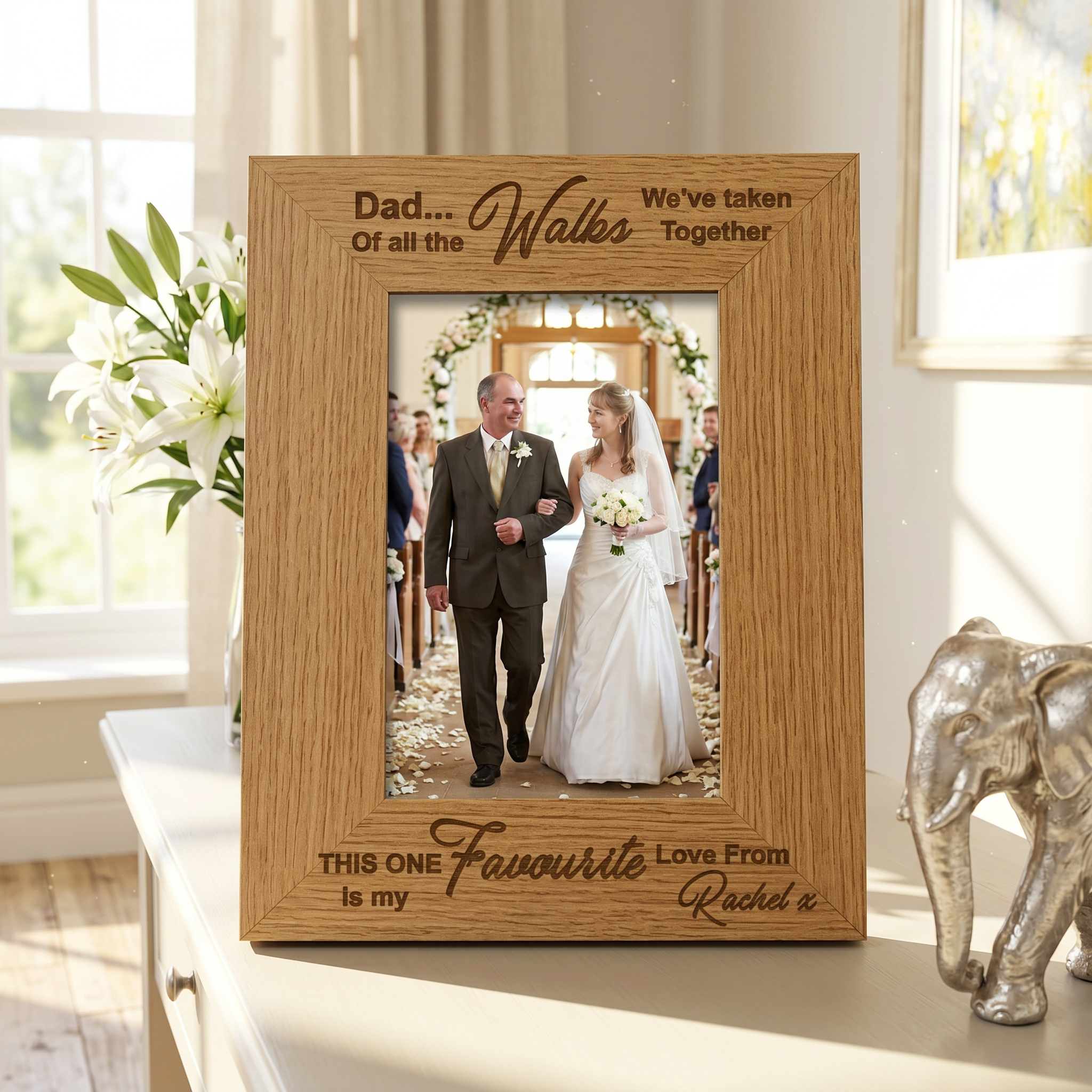 Personalised Father Of The Bride Gift Wooden Photo Frame Photo Frame ukgiftstoreonline