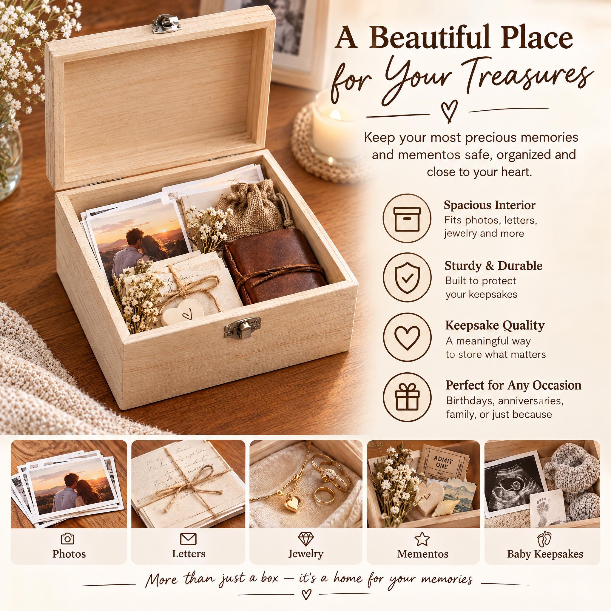 Personalised Keepsake Box | Wooden Engraved | 30cm or 17cm Sizes | Any Title | Any Sentiment ukgiftstoreonline
