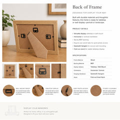 the back of a picture frame with instructions to make it