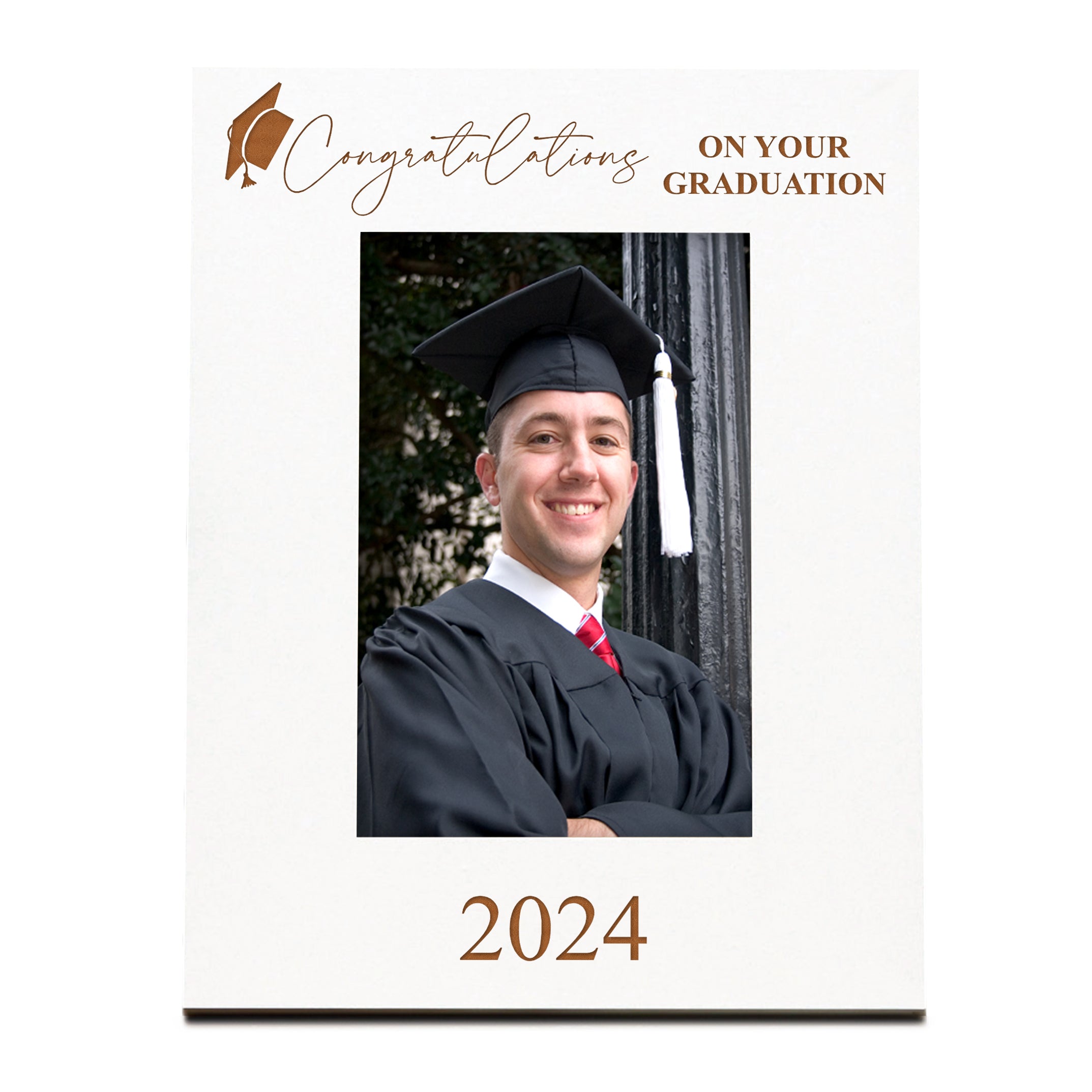 Graduation 2024 Engraved White Wooden Photo Frame Gift Photo Frame ukgiftstoreonline