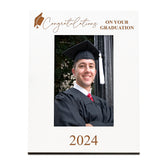 Graduation 2024 Engraved White Wooden Photo Frame Gift