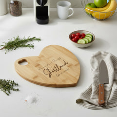 Personalised Engraved Heart Chopping Board Wedding, Anniversary or House Warming gift