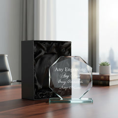 Large Jade Glass Personalised 15cm Bespoke Trophy Any Engraving or Occasion