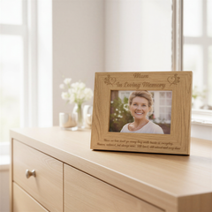 Memorial Photo Frame, Mum Engraved Wooden 4X6 5X7 8X10 Inches UK Mum Photo Frame ukgiftstoreonline