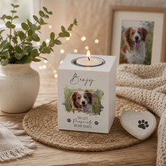 Personalised Remembrance Pet Memorial Photo Candle Tealight Holder Tea Light Holder ukgiftstoreonline