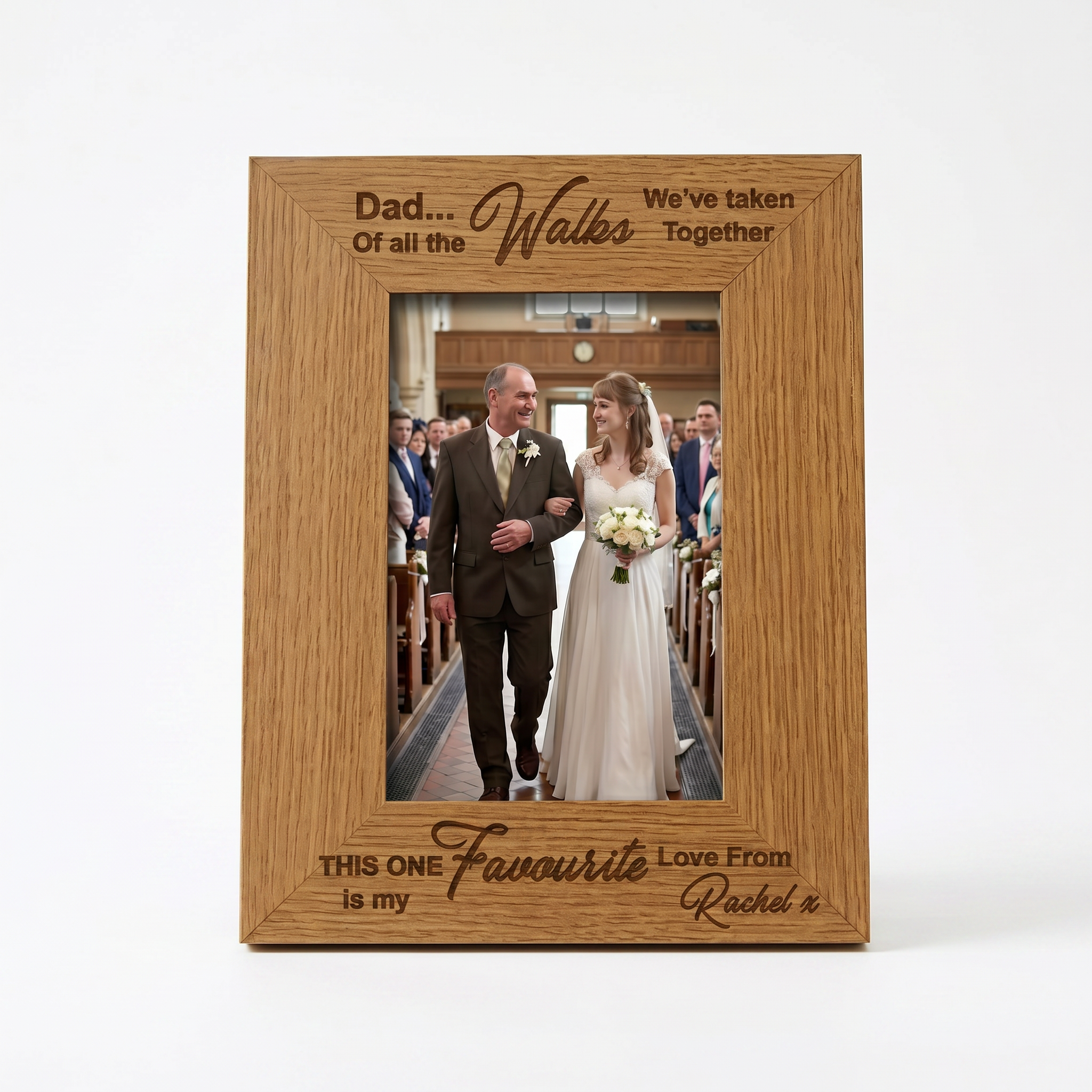Personalised Father Of The Bride Gift Wooden Photo Frame Photo Frame ukgiftstoreonline