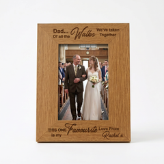 Personalised Father Of The Bride Gift Wooden Photo Frame Photo Frame ukgiftstoreonline