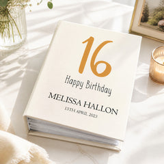 Personalised 16th Birthday Photo Album With Sleeves 100 x 6x4 Capacity Personalised Photo Album ukgiftstoreonline