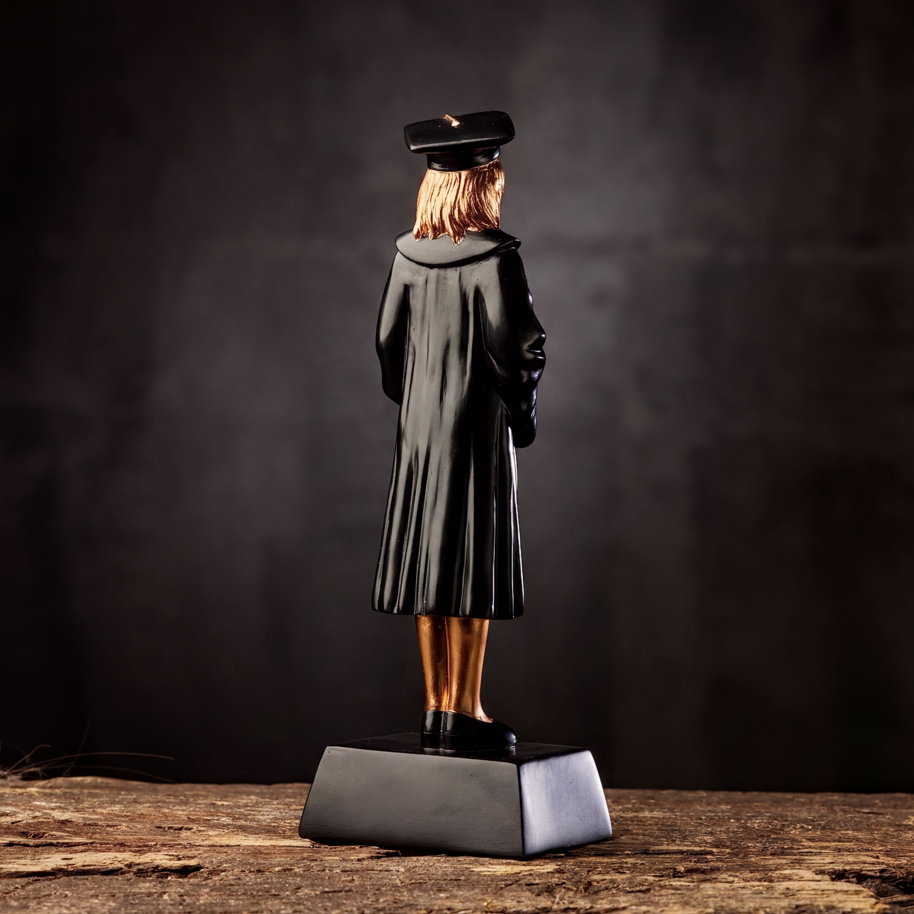 Personalised Female Resin Black & Gold Graduation Figurine Gift figurine uk giftstore online