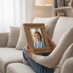 Personalised Grandson Portrait Wooden Photo Frame Gift Grandson Photo Frame ukgiftstoreonline