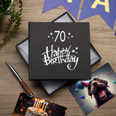 70th Birthday Black Photo Album Gift For Him 50 x 6" x 4" Photos