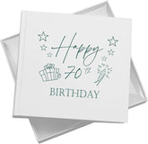 70th Birthday White Photo Album Gift For Her Or Him With Present Design Pack of 5 Wholesale Trade photo album ukgiftstoreonline