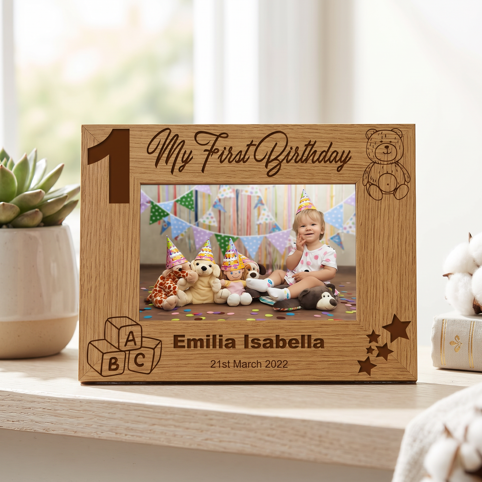 Personalised My First Birthday Photo Frame 1st Keepsake Gift Birthday Photo Frame ukgiftstoreonline