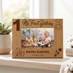 Personalised My First Birthday Photo Frame 1st Keepsake Gift Birthday Photo Frame ukgiftstoreonline