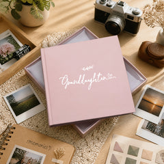 Granddaughter Photo Album, Pink Leaf Design, Holds 50 x 4 x 6 Photos photo album ukgiftstoreonline