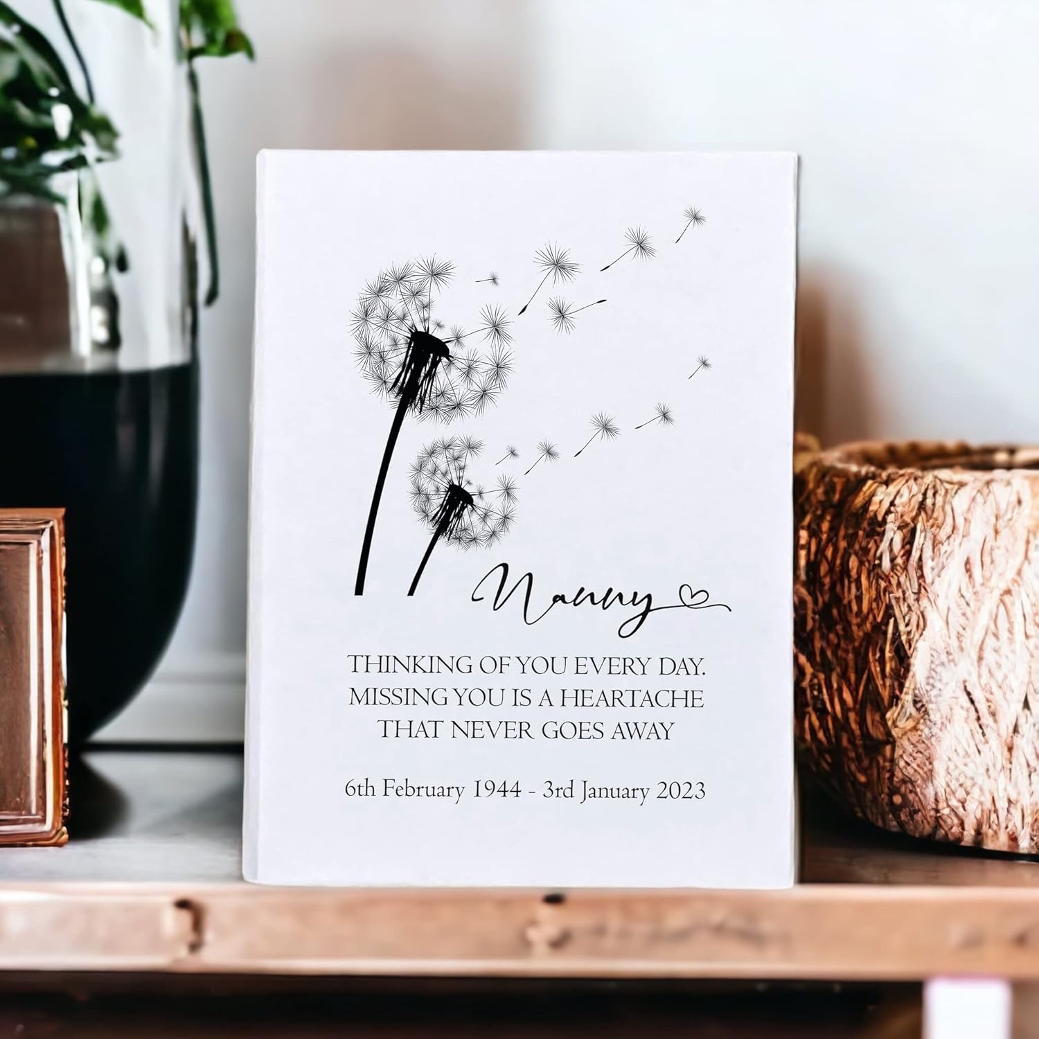 Personalised Nanny Remembrance With Dandelions 100 x 6"x4" Photo Album Personalised Photo Album ukgiftstoreonline