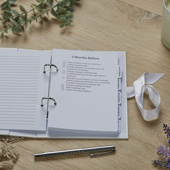 Personalised Wedding Planner Organiser Binder Engagement Gift Gold And Grey Heart