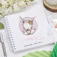 Personalised Baby Rabbit Scrapbook Photo Album Or Memory Book