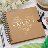 Mum Brown Scrapbook Guest Book Or Photo Album with Gold Script