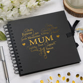Mum Black Scrapbook Guest Book Or Photo Album with Gold Script
