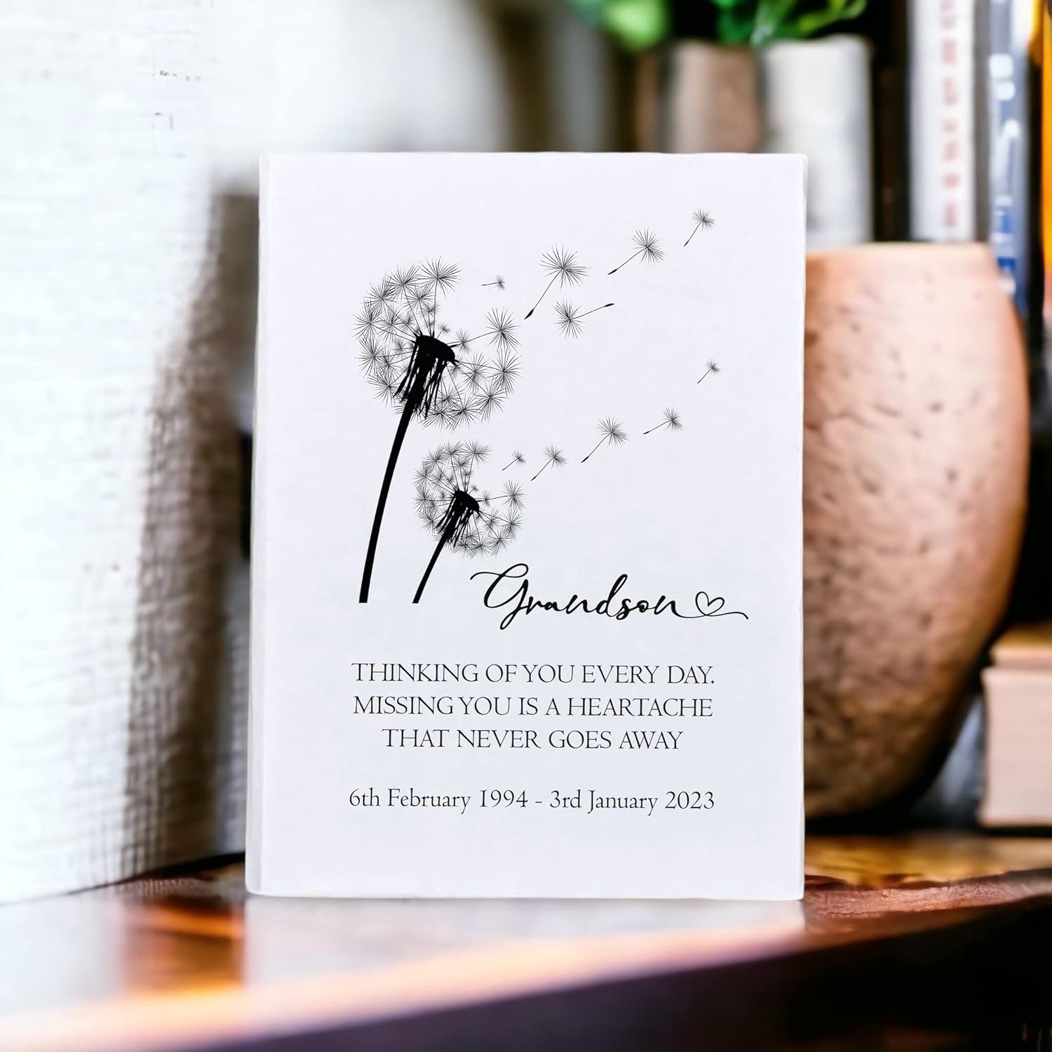 Personalised Grandson Remembrance With Dandelions 100 x 6"x4" Photo Album Personalised Photo Album ukgiftstoreonline