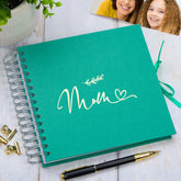 Mum Multiple Colour Scrapbook Photo Album With Foil Script Leaf Design