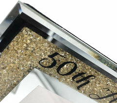Personalised 50th Diamond Anniversary Crystal Border Photo Frame Gift Anniversary Photo Frame ukgiftstoreonline